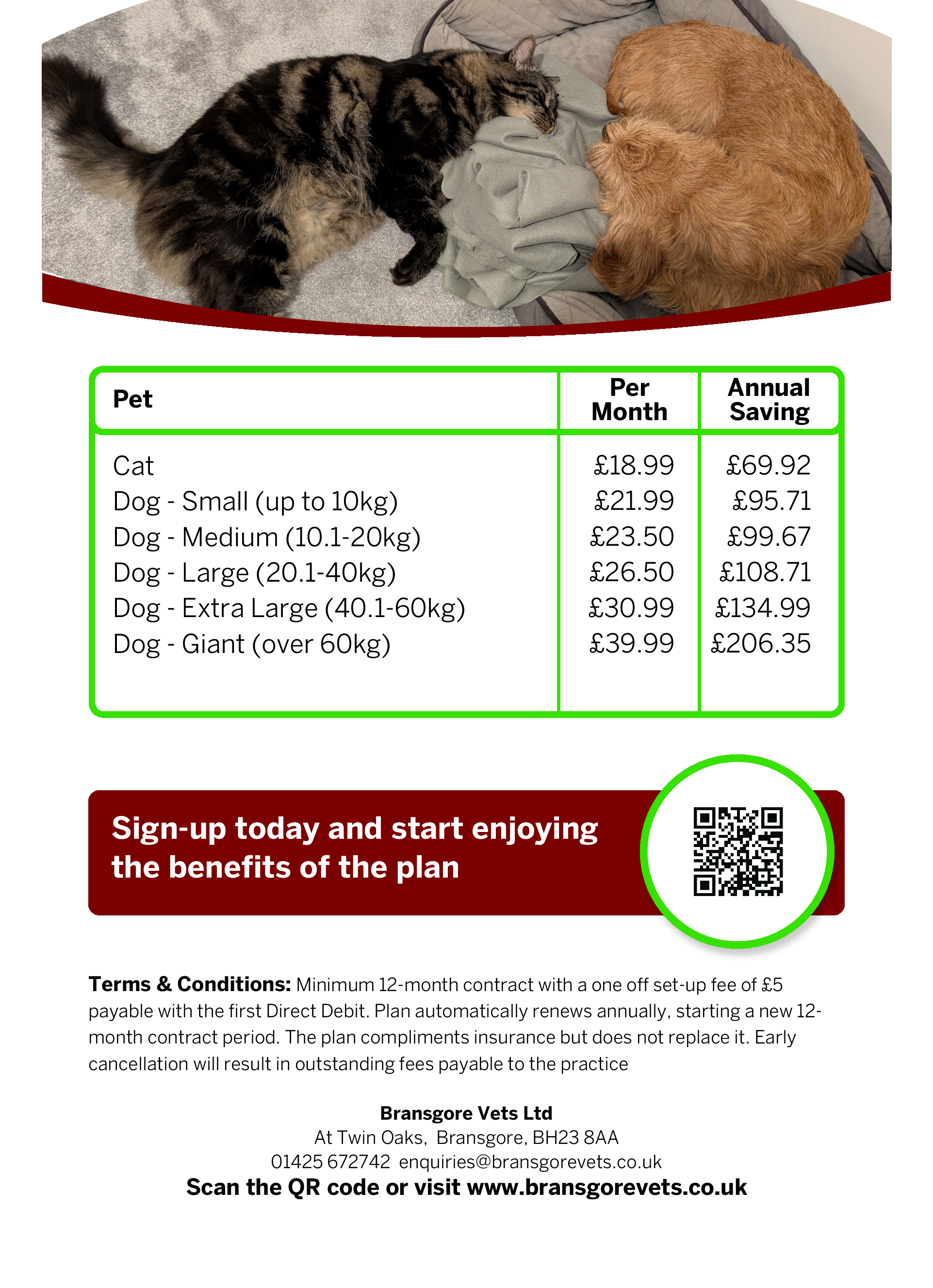 Bransgore Vets Pet Care Plan