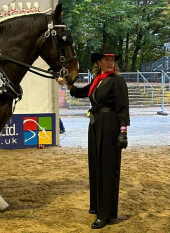 Julie Jones with pet